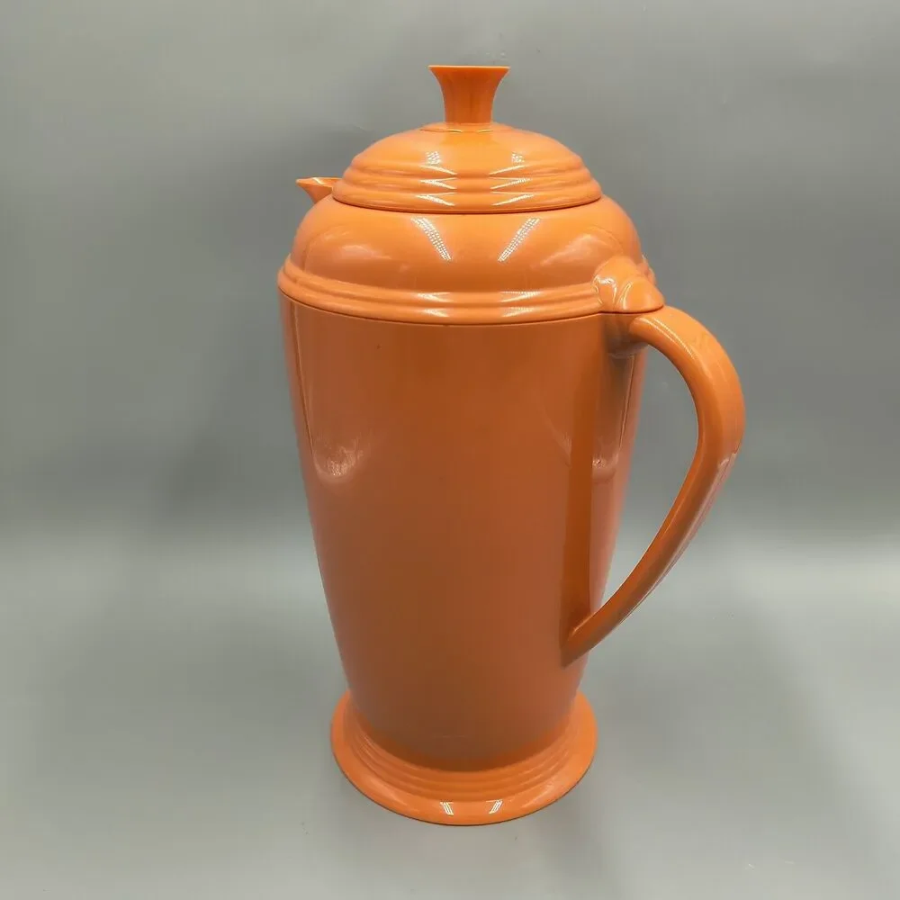 Vintage Fiesta Ware Copco Plastic Thermal Coffee Carafe Pitcher Persimmon 32oz